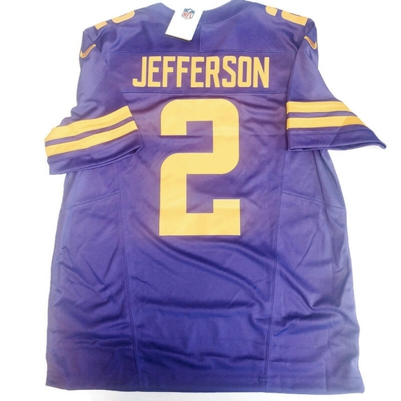 NFL Minnesota Vikings Jersey Mens 3XL Justin Jefferson #2 Purple MISPRINT - Picture 4 of 6